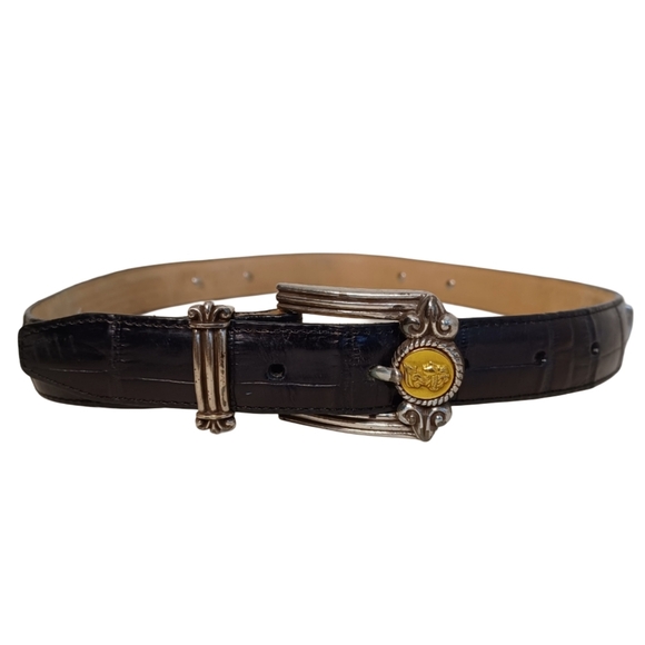 Brighton Accessories - Brighton Museum Collection Brass Buckle Leather Belt